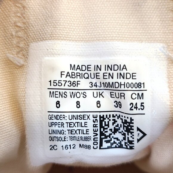 NWOB Converse All Star sz W8 M6 Orange Sneakers Athletic Shoes Chuck Taylors - Picture 4 of 11